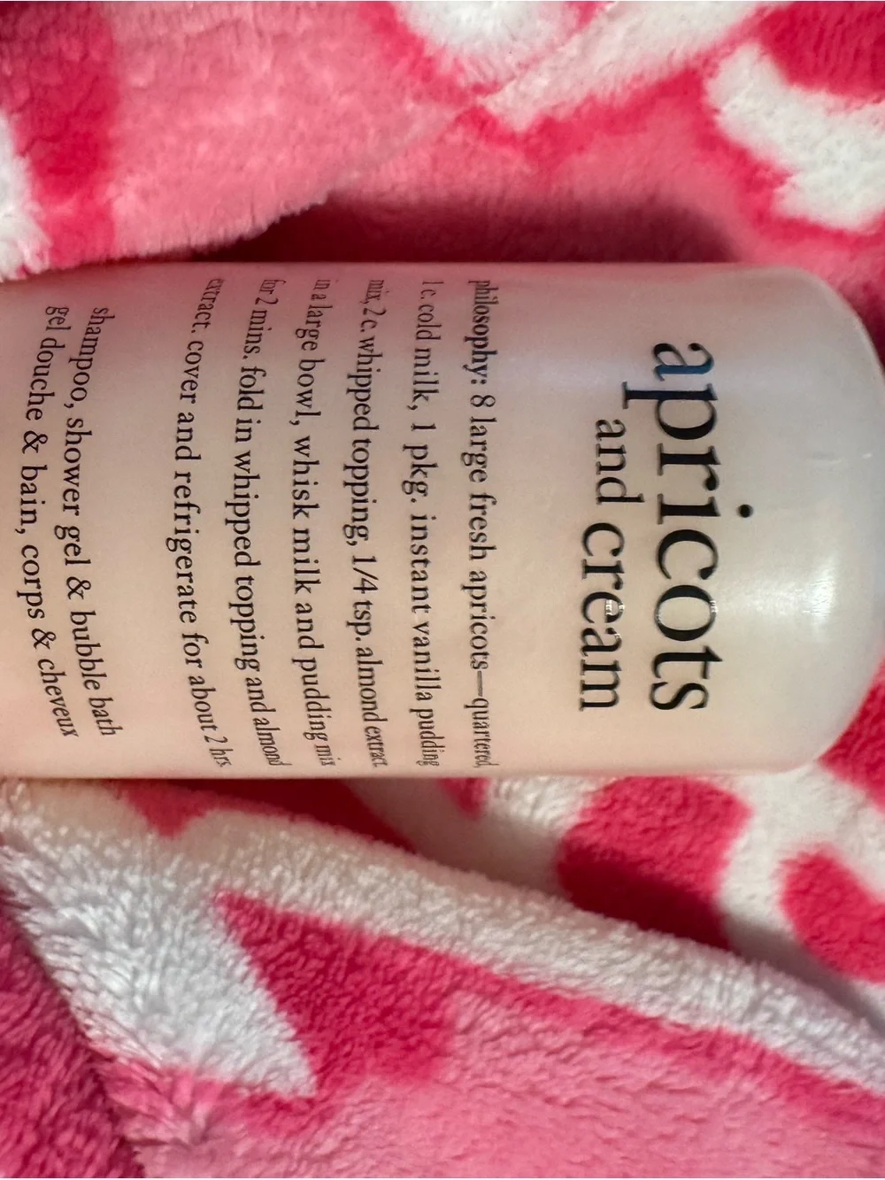 Philosophy Apricots and Cream Shower Gel -6oz New